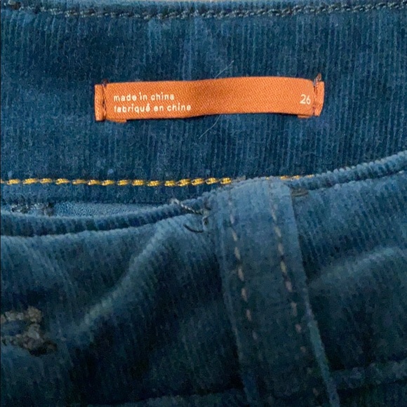 Anthropologie teal corduroy jeggings - Picture 4 of 5